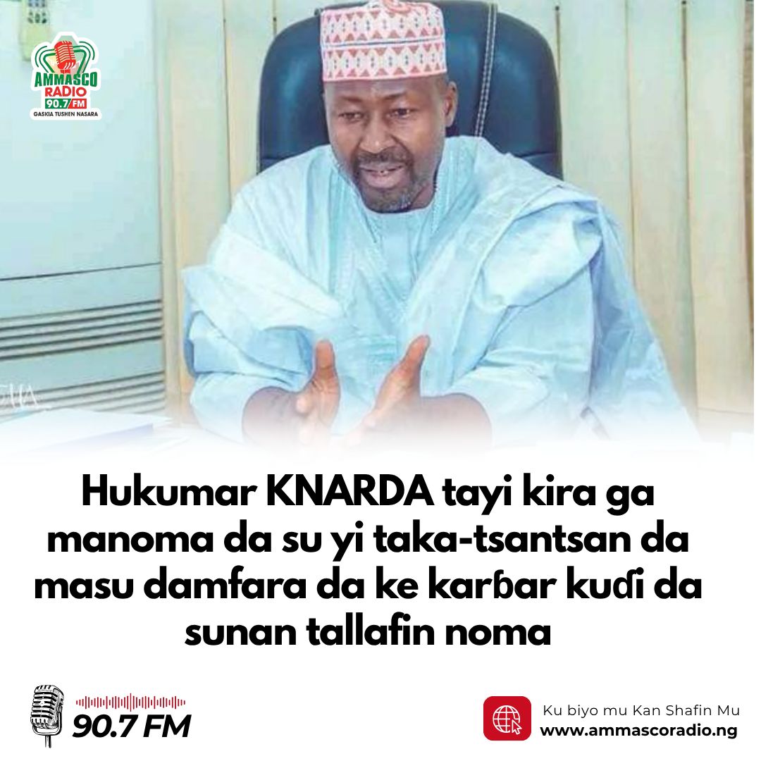 KNARDA ta yi gargaɗi ga manoma da al’ummar jihar kan wasu mutane da ke amfani da sunanta wajen karɓar kuɗi da sunan samar da tallafin noma.