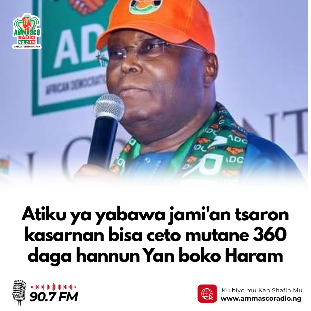 Atiku ya yabawa jami'an tsaron kasarnan Kan ceto mutane daga hannun boko haram