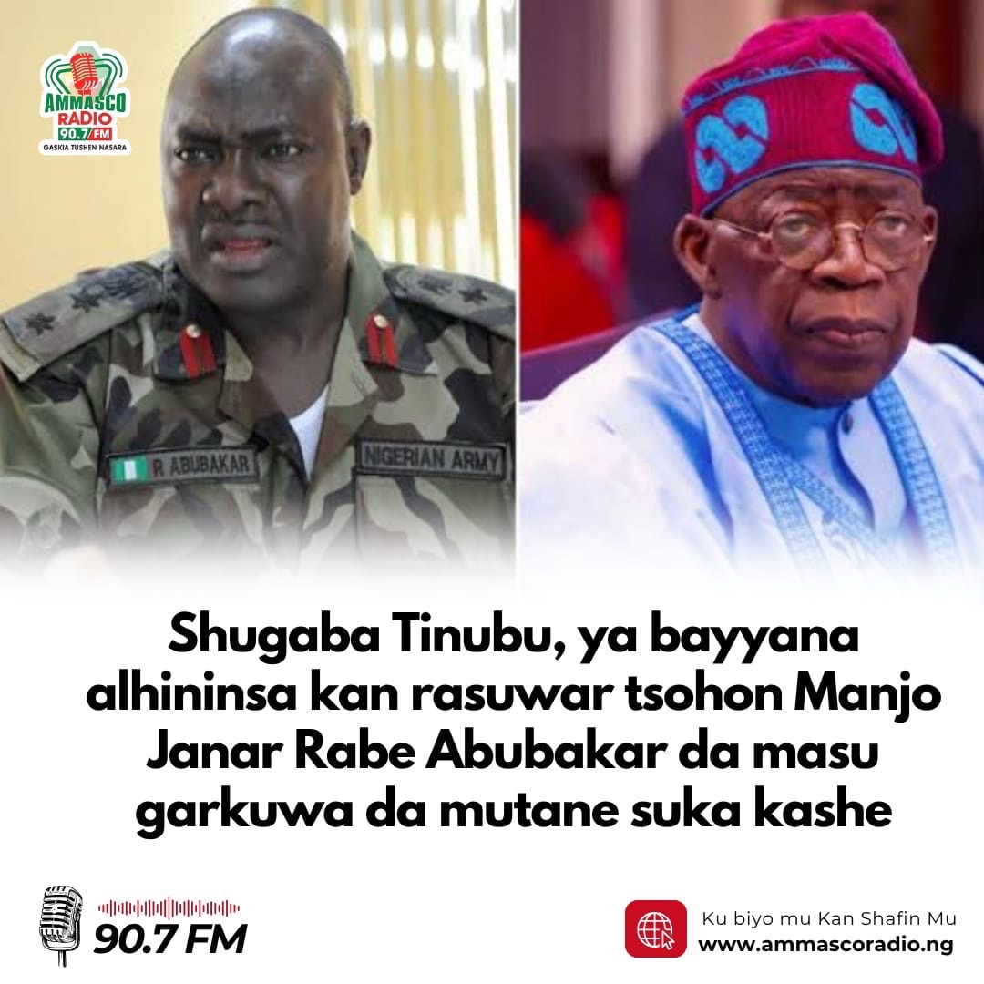 Shugaban Ƙasa, Bola Ahmed Tinubu, ya bayyana alhininsa kan rasuwar tsohon Manjo Janar Rabe Abubakar da masu garkuwa da mutane suka kashe